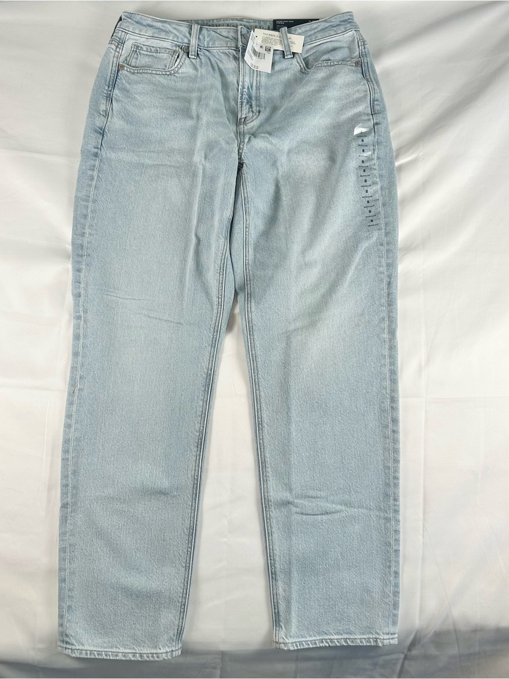 American Eagle Jeans Women's Size 8 Reg 29W Blue Super High Rise Mom Strigid